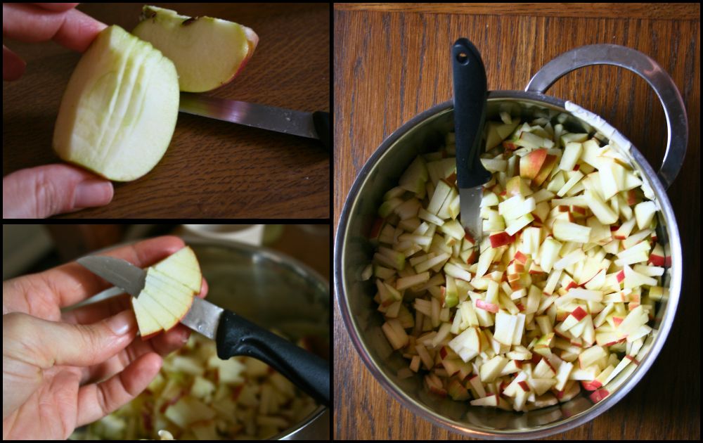 Äpfel schneiden